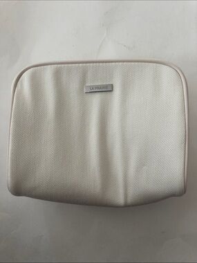 La Prairie Cream White Travel Cosmetic Canvas Case